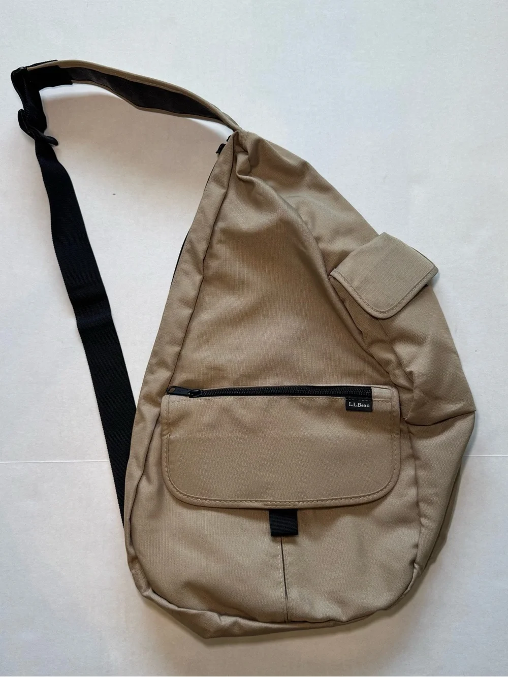 L.L.Bean AmeriBag Healthy Back Sling Bag Tan Vintage Outdoor
